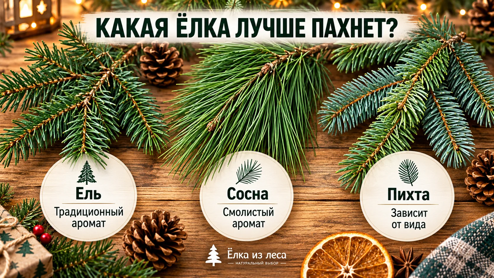 Какая живая ёлка лучше пахнет — сравнение аромата ели, сосны и пихты